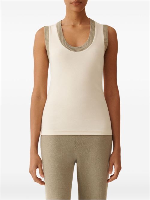 Canotta donna girocollo panna Fabiana Filippi | JED276F582M224VR3